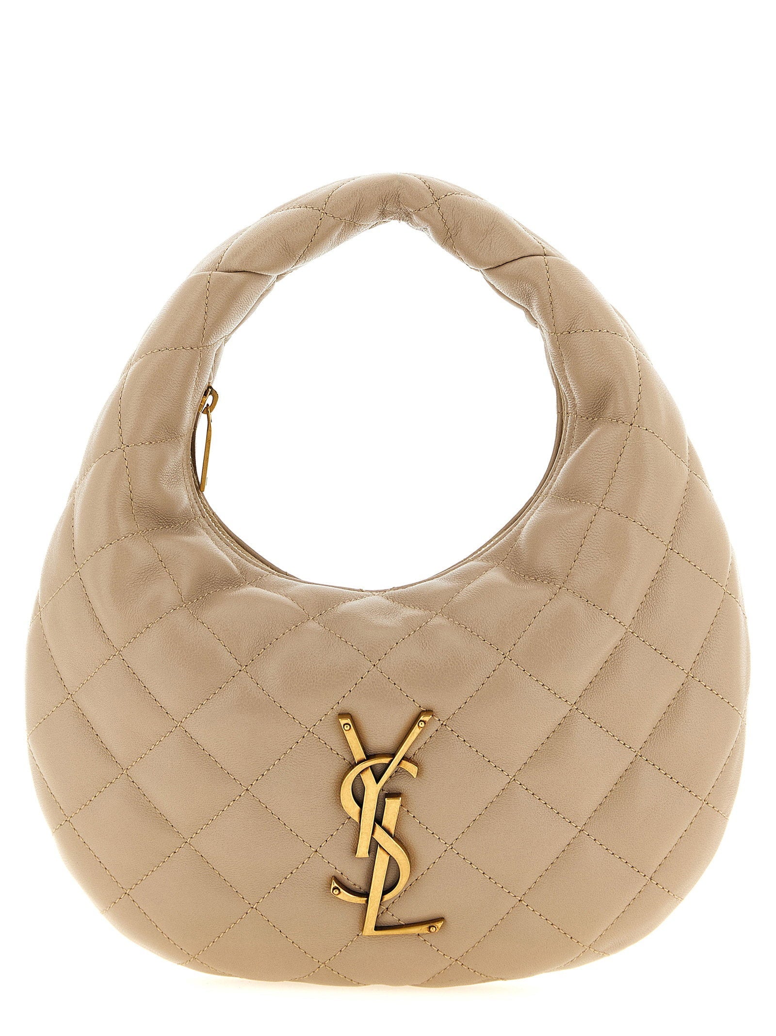 Saint Laurent Icarino Shoulder Bag — Beige