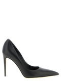 Alexander McQueen Leather Pointed-Toe Pump — Black