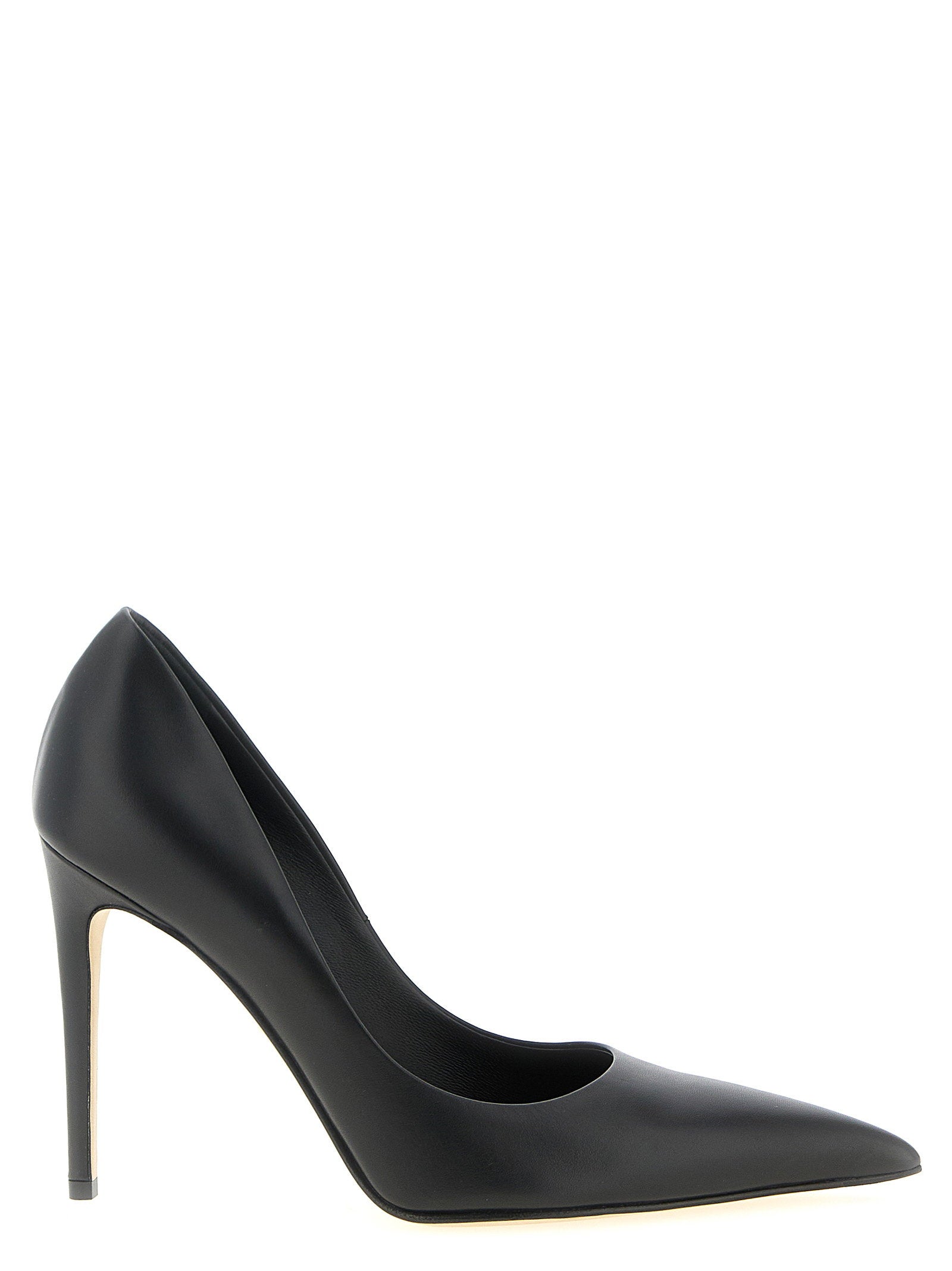 Alexander McQueen Leather Pointed-Toe Pump — Black