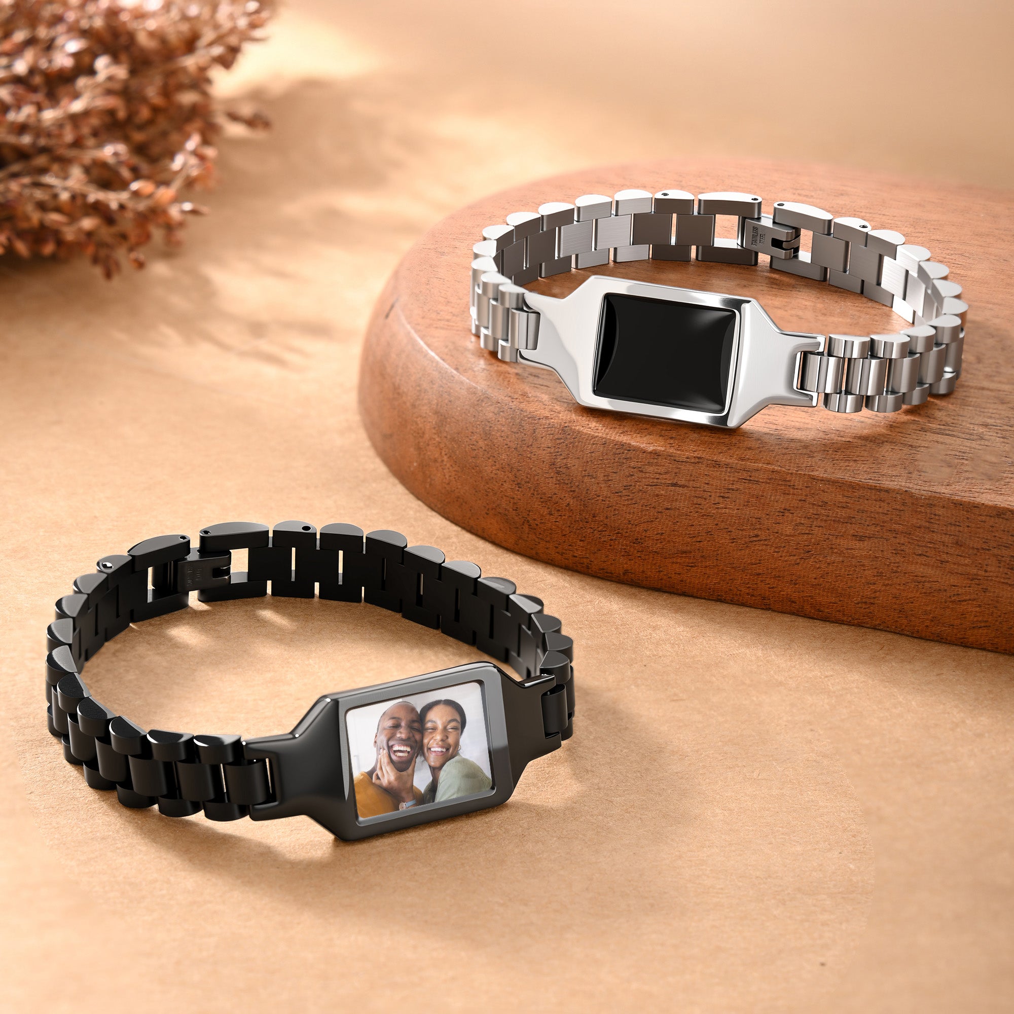 Pulsera personalizada con foto termorreactiva y texto grabado Significado Cumpleaños Fiesta Día del Padre Regalo para Padre Hermano