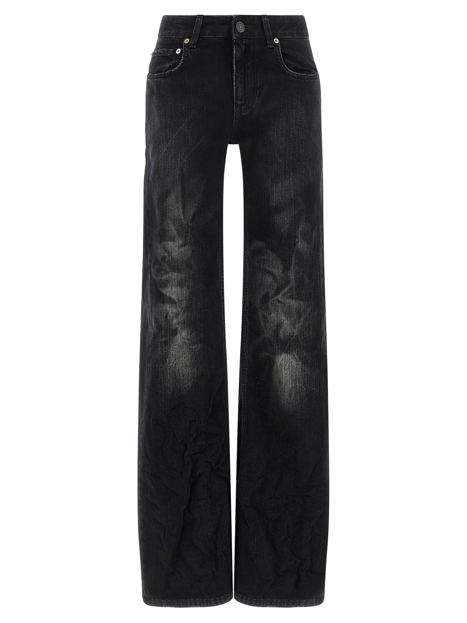 Balenciaga Wide-Leg Jeans — Black