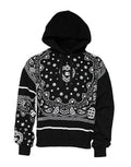 Black Bandana Hooded Men Sweatshirt Sweater Cotton Clothing