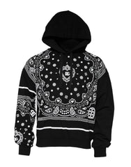 Black Bandana Hooded Men Sweatshirt Sweater Cotton Clothing