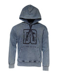 Men's Blue Cotton Blend Hooded Sweatshirt Sweater Elastane Clothing