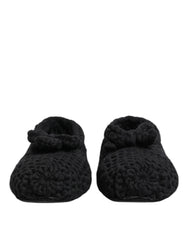 Women's Wool Knit Ballerina Black