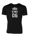 Men's Black Dg King Crown Cotton Crew Neck T-Shirt