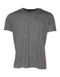 Men's Gray Cotton Crew Neck Short Sleeves T-Shirt