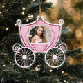 Adorno acrílico personalizado con foto de carroza de princesa con cuerda para colgar Decoración para el hogar Regalo de cumpleaños de Navidad para niñas
