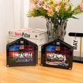Silueta Personalizada Figura Concierto en Forma de Casa Caja de Sombras con Texto La Gira de las Orejas Regalo para Amante de la Música