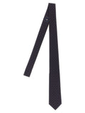 Gucci GG Jacquard Silk Necktie — Navy