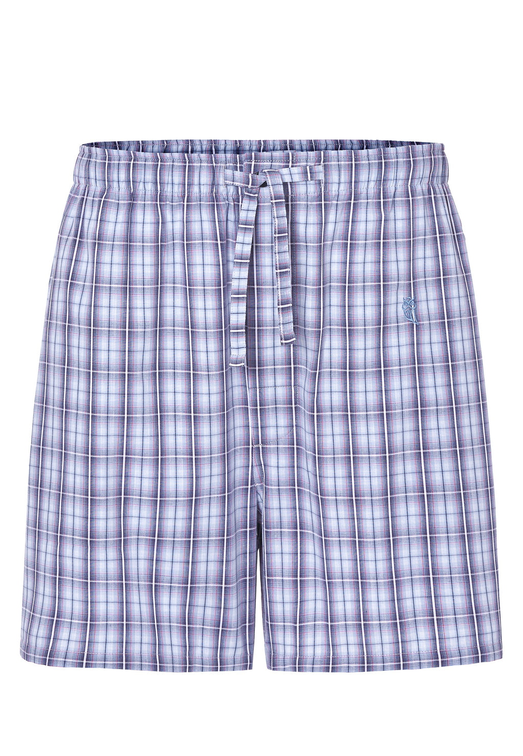 Pantalón Pijama Hombre Corto Popelín Cuadros - Azul 8542_30