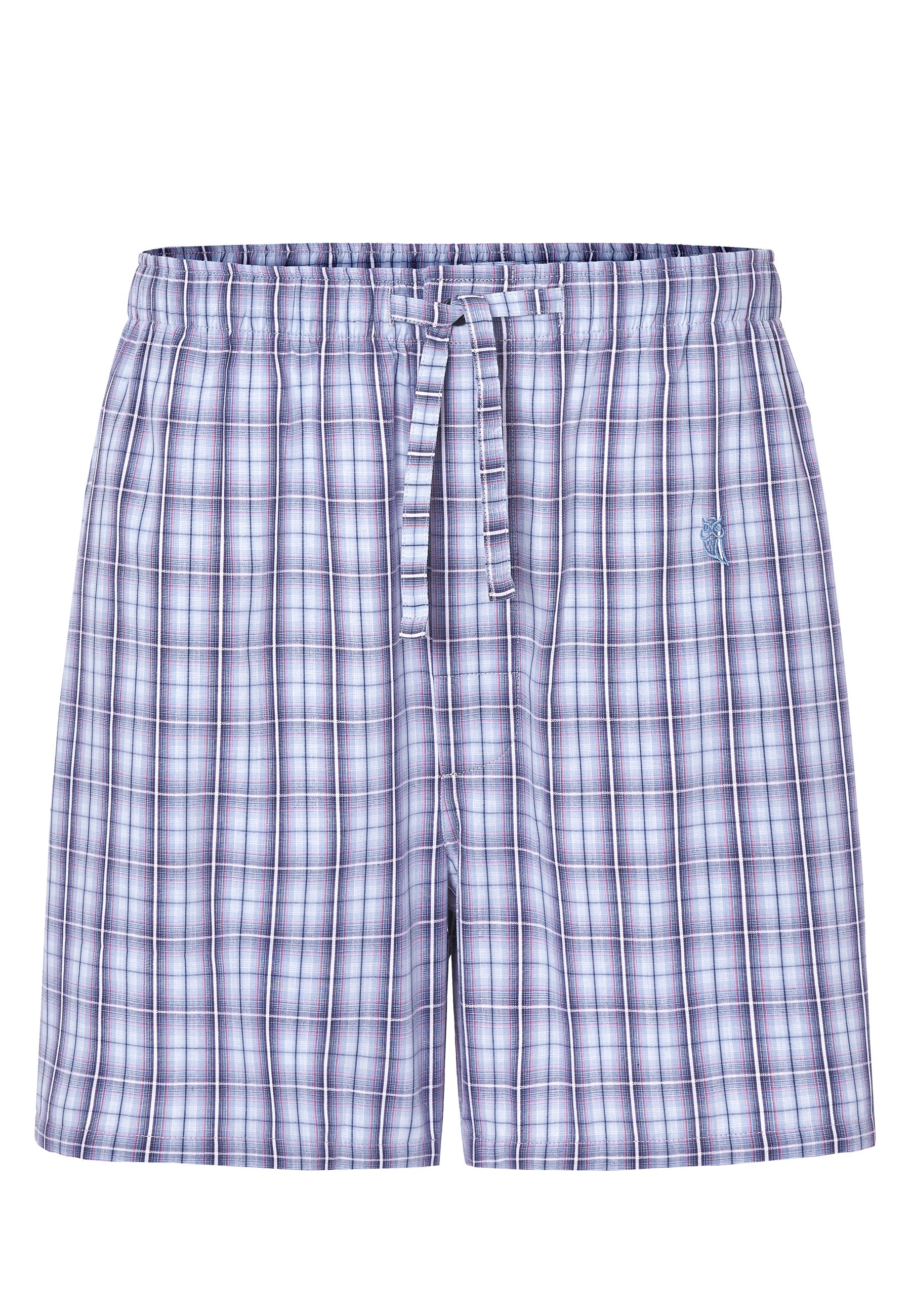 Pantalón Pijama Hombre Corto Popelín Cuadros - Azul 8542_30