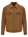 Gucci Canvas with GG Corduroy Pockets Jacket — Camel
