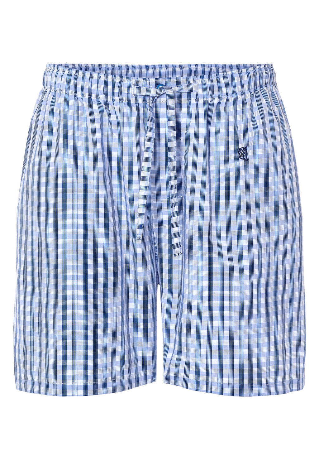 Pantalón Pijama Hombre Corto Popelín Cuadros - Azul 8548_36