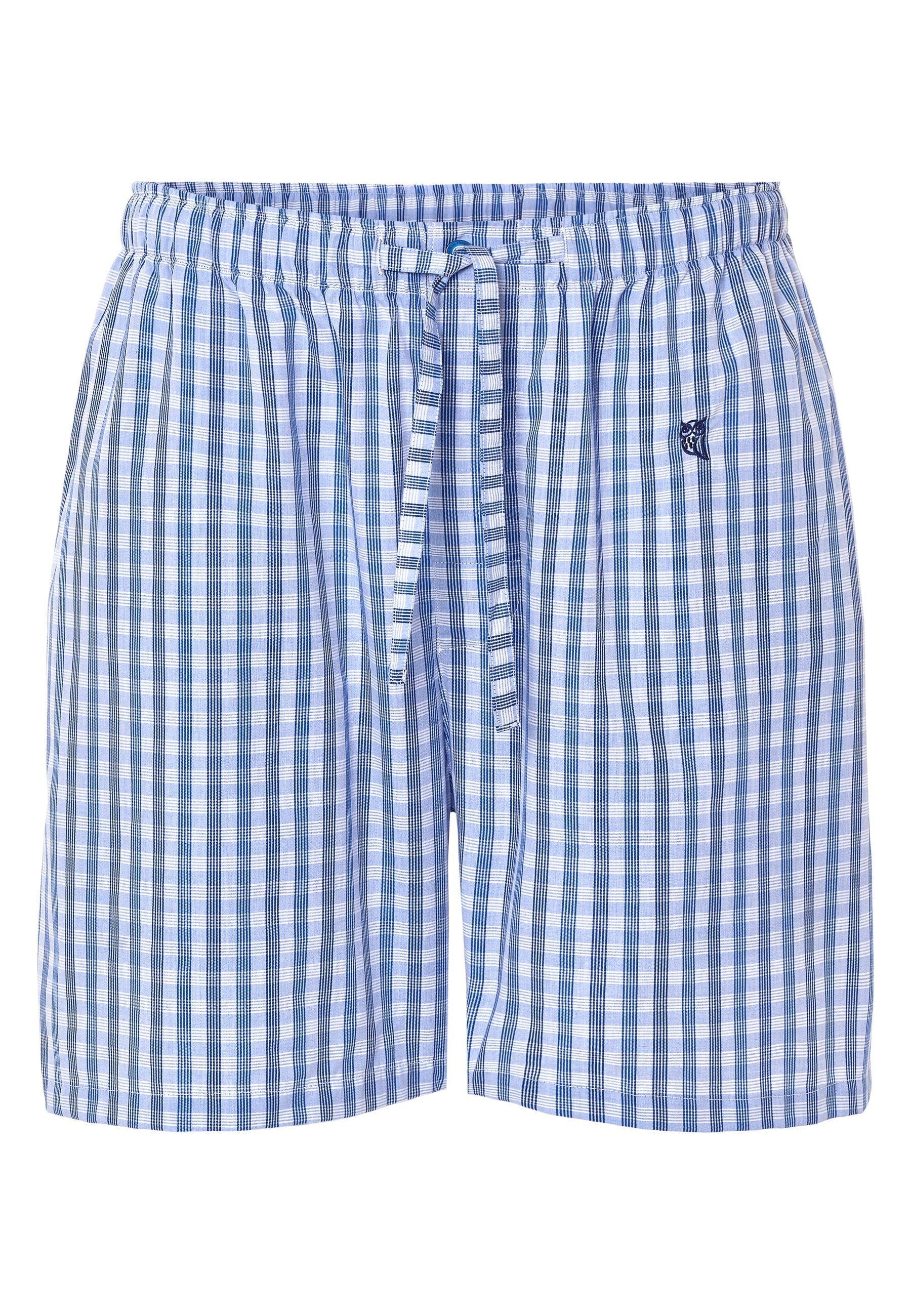 Pantalón Pijama Hombre Corto Popelín Cuadros - Azul 8548_36