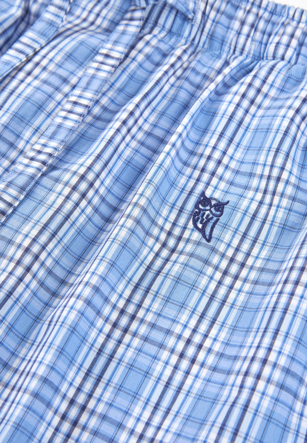 Pantalón Pijama Hombre Corto Popelín Cuadros - Azul 8549_37
