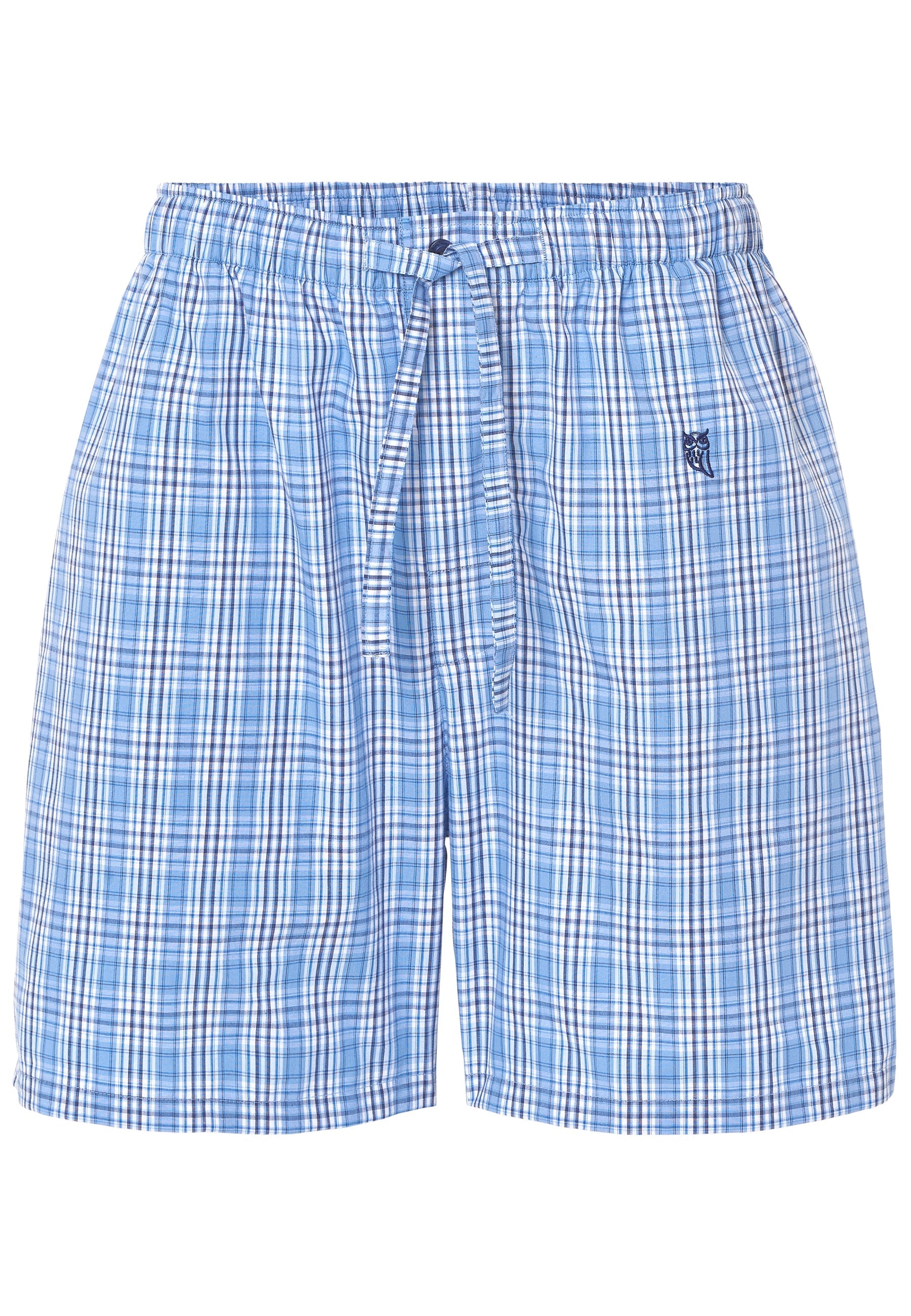 Pantalón Pijama Hombre Corto Popelín Cuadros - Azul 8549_37