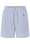 Pantalón Pijama Hombre Corto Popelín Cuadros - Blanco 8551_01