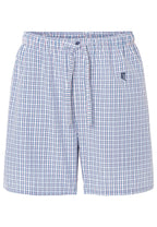 Pantalón Pijama Hombre Corto Popelín Cuadros - Blanco 8551_01