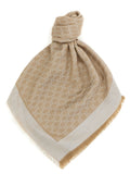 Gucci GG Monogram Wool and Silk Shawl — Beige