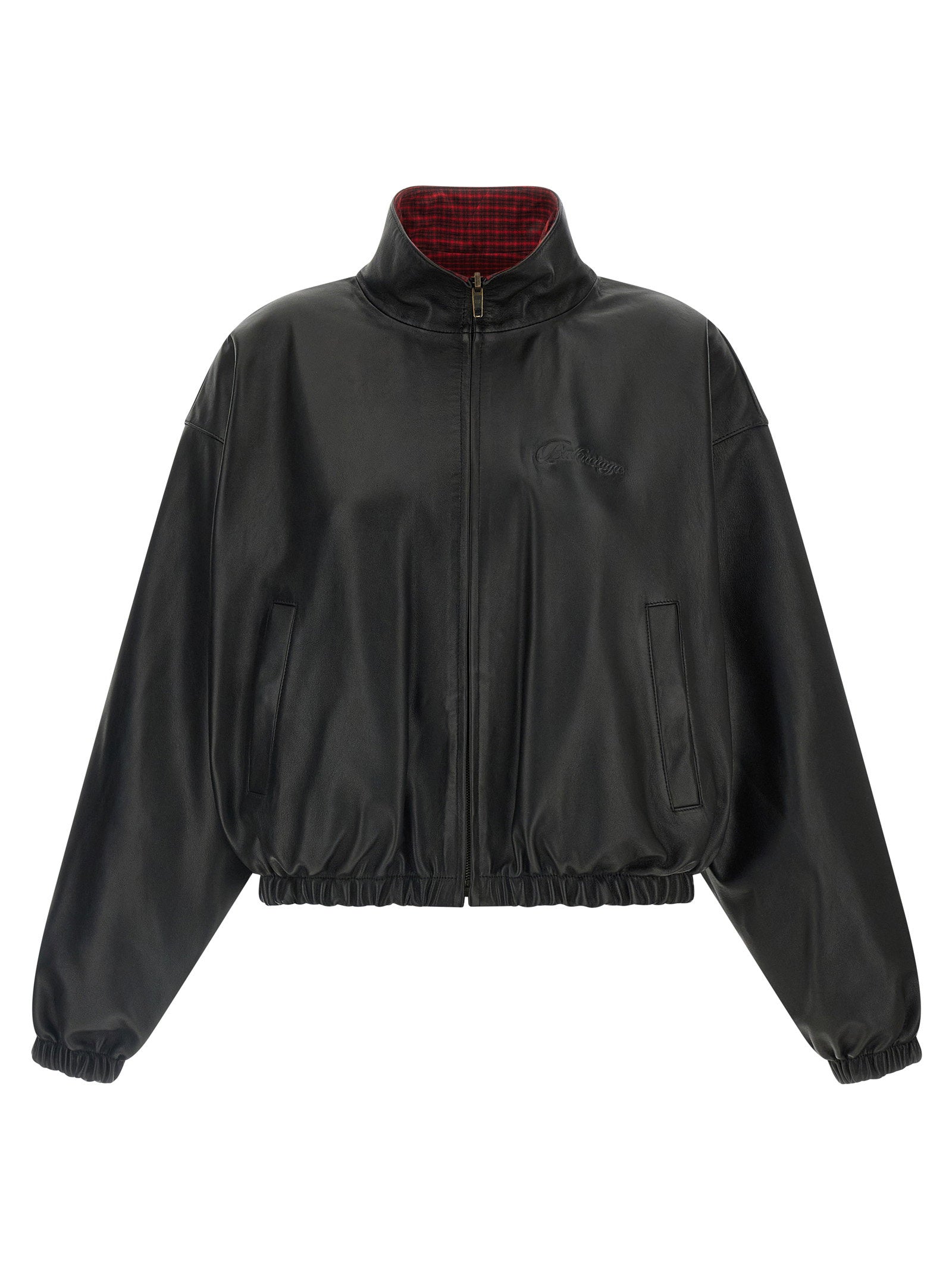 Balenciaga Reversible Leather Jacket — black