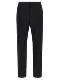 Saint Laurent Pinstriped Wool Trousers — Black