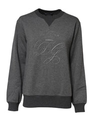 Women's Dg Logo-Embroidered Cotton Cashmere Sweatshirt Gray Sweatshirts
