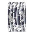 Monochrome Koi Fish Wave Accent Rug