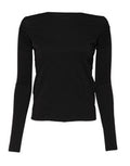 Women's Wool-Blend Crew Neck Sweater Black Acrylic Alpaca