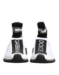 Women's White Black Sorrento Socks Sneakers Shoes And