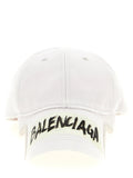 Balenciaga Masking Tape Logo Baseball Cap — White