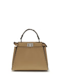 Fendi Peekaboo Top Handle Bag — Beige