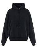 Balenciaga Cursive Embroidered Hoodie — Black