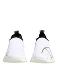 Women's White Black Low Top Sorrento Sneakers Shoes And Polyester Viscose Pu Elastane