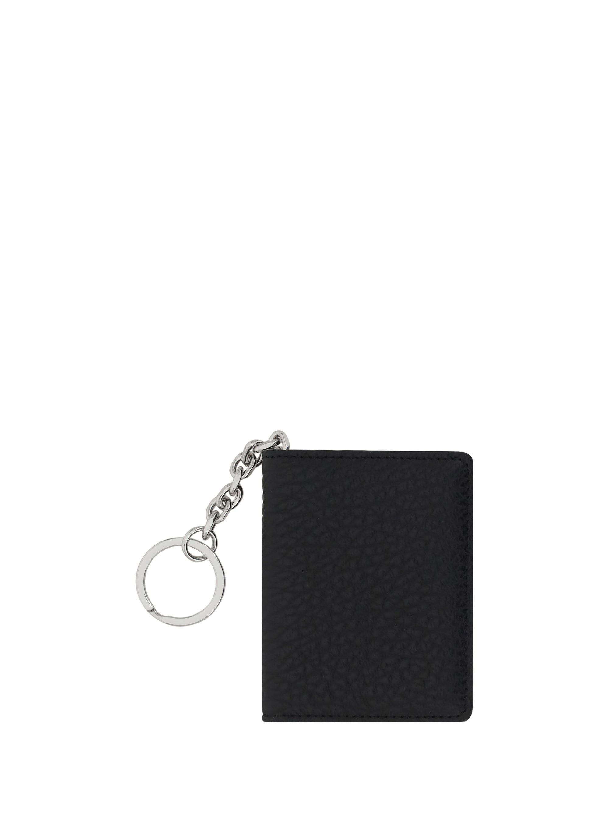 Maison Margiela Calf Leather Key Holder Card Case — Black