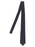 Saint Laurent Polka Dot Silk Necktie — Navy