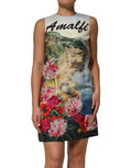Women's Multicolor Crystal Embellished Mini Dress Silk