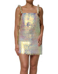 Women's Multicolor Sequin Holographic Mini Dress Polyester