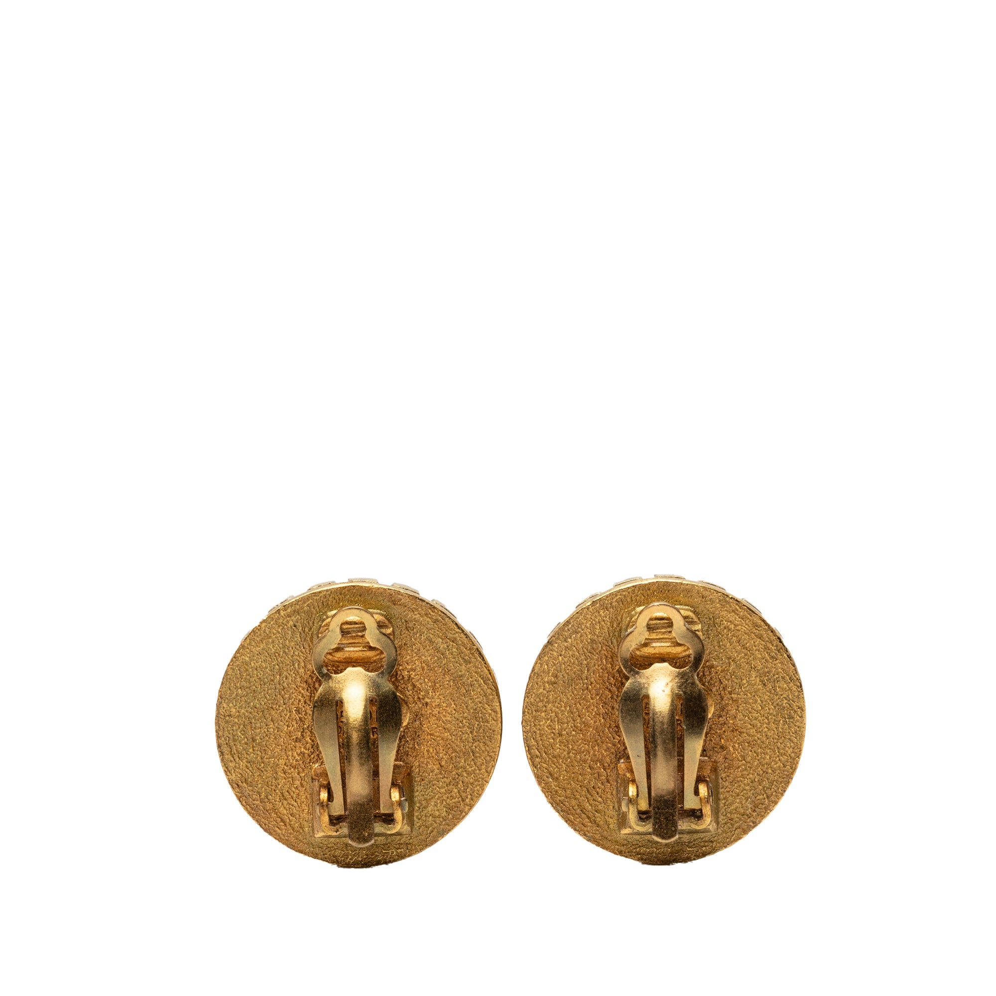 Gold Plated Coco Coin Clip On Earrings