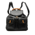 Calfskin Bamboo Drawstring Backpack