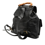 Calfskin Bamboo Drawstring Backpack