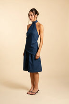 TOP HALTER | DENIM