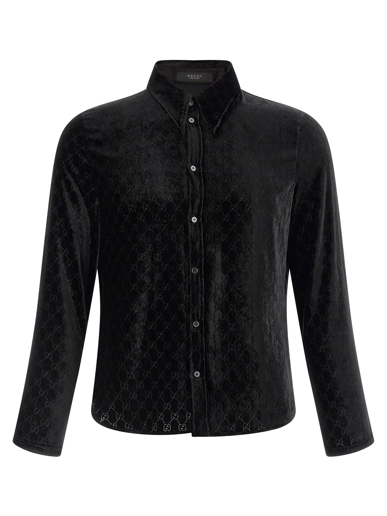 Gucci GG Velvet Shirt — Black