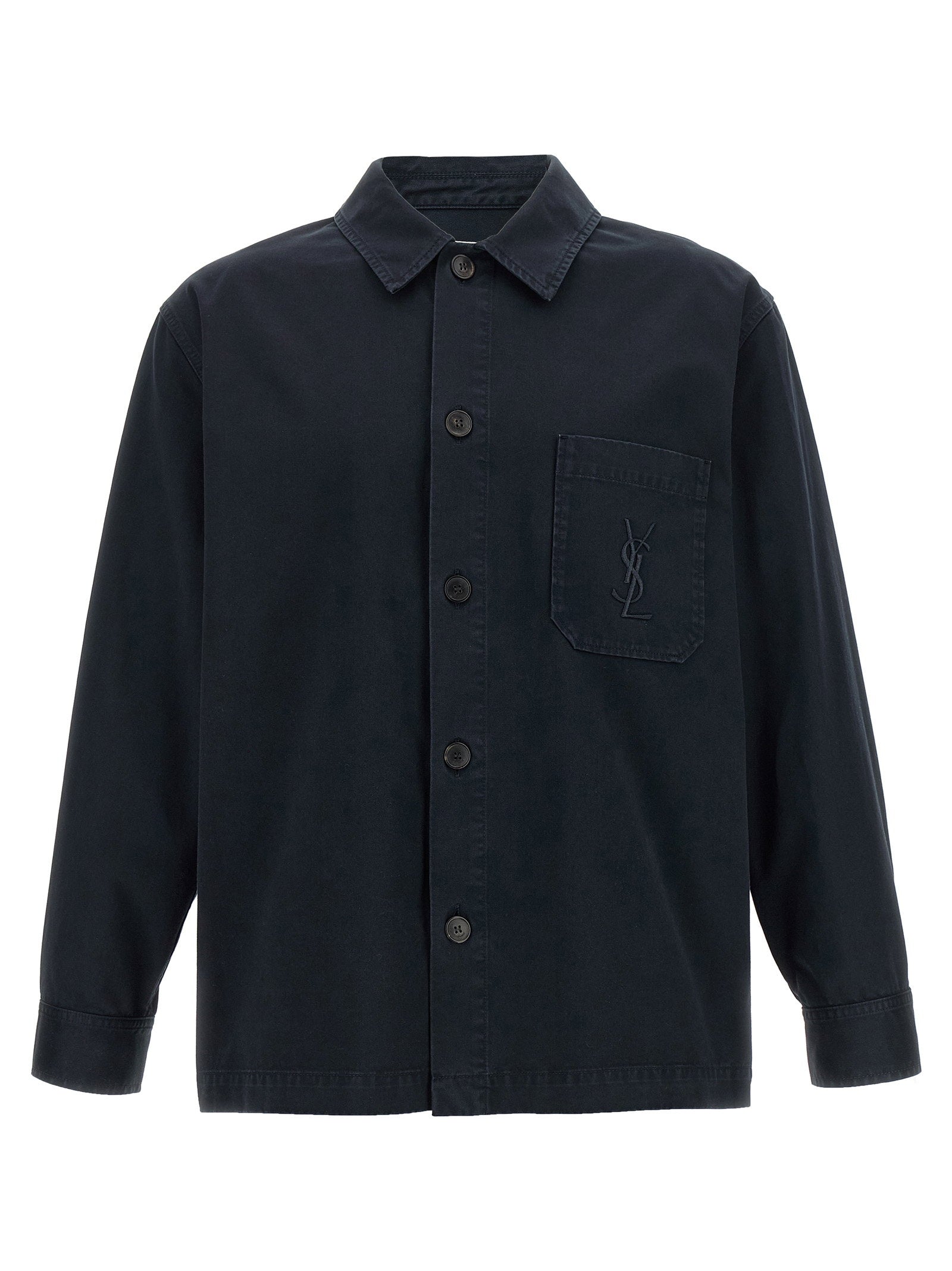 Saint Laurent Cassandre Overshirt — Black