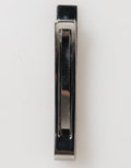 Silver Tone Brass Logo Branded Men Accessory Tie Clip Bar