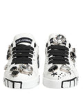 Women's White Portofino Crystal Sneakers Shoes Leather