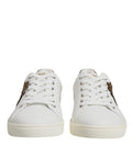 White Sacred Heart Men Low Top Sneakers Shoes Calf Leather