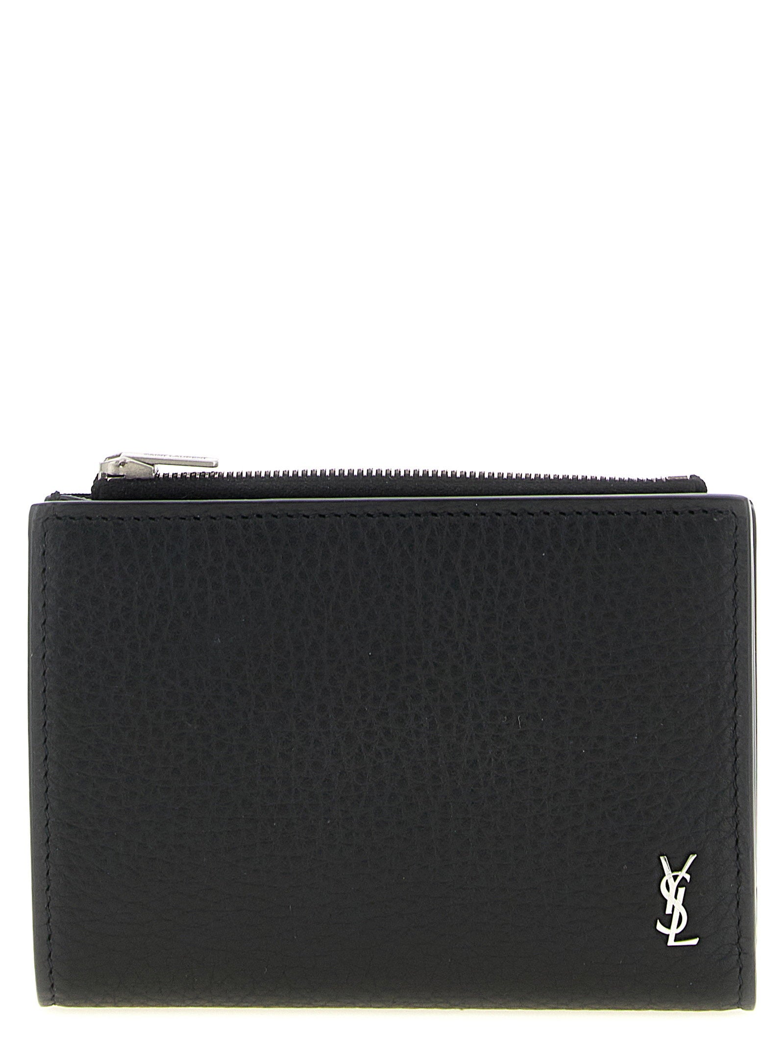 Saint Laurent Tiny Cassandre Wallet — Black