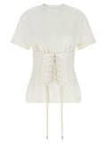 Alexander McQueen Corset Construction T-shirt — White