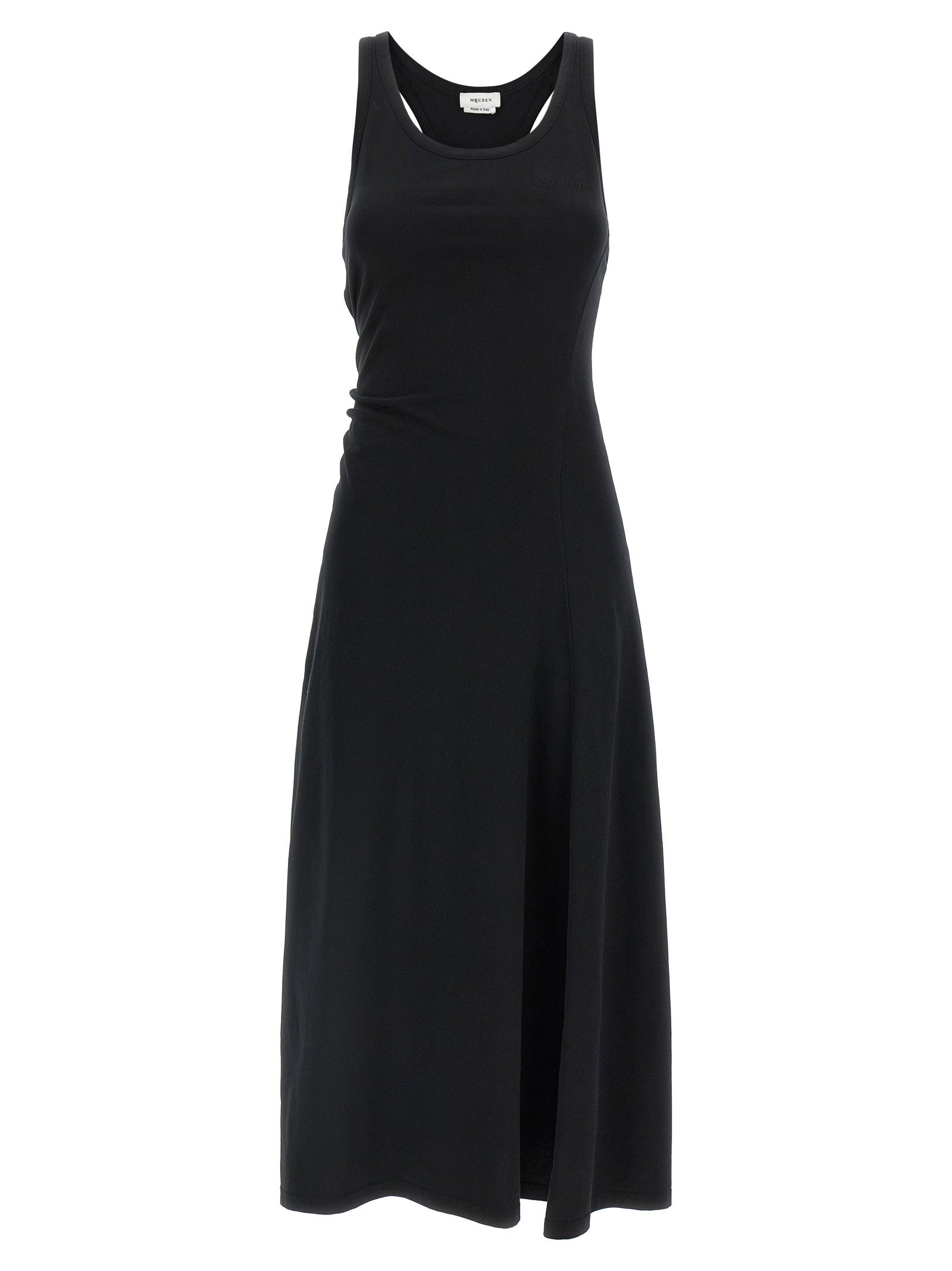 Alexander McQueen Corset-Back Jersey Dress — Black
